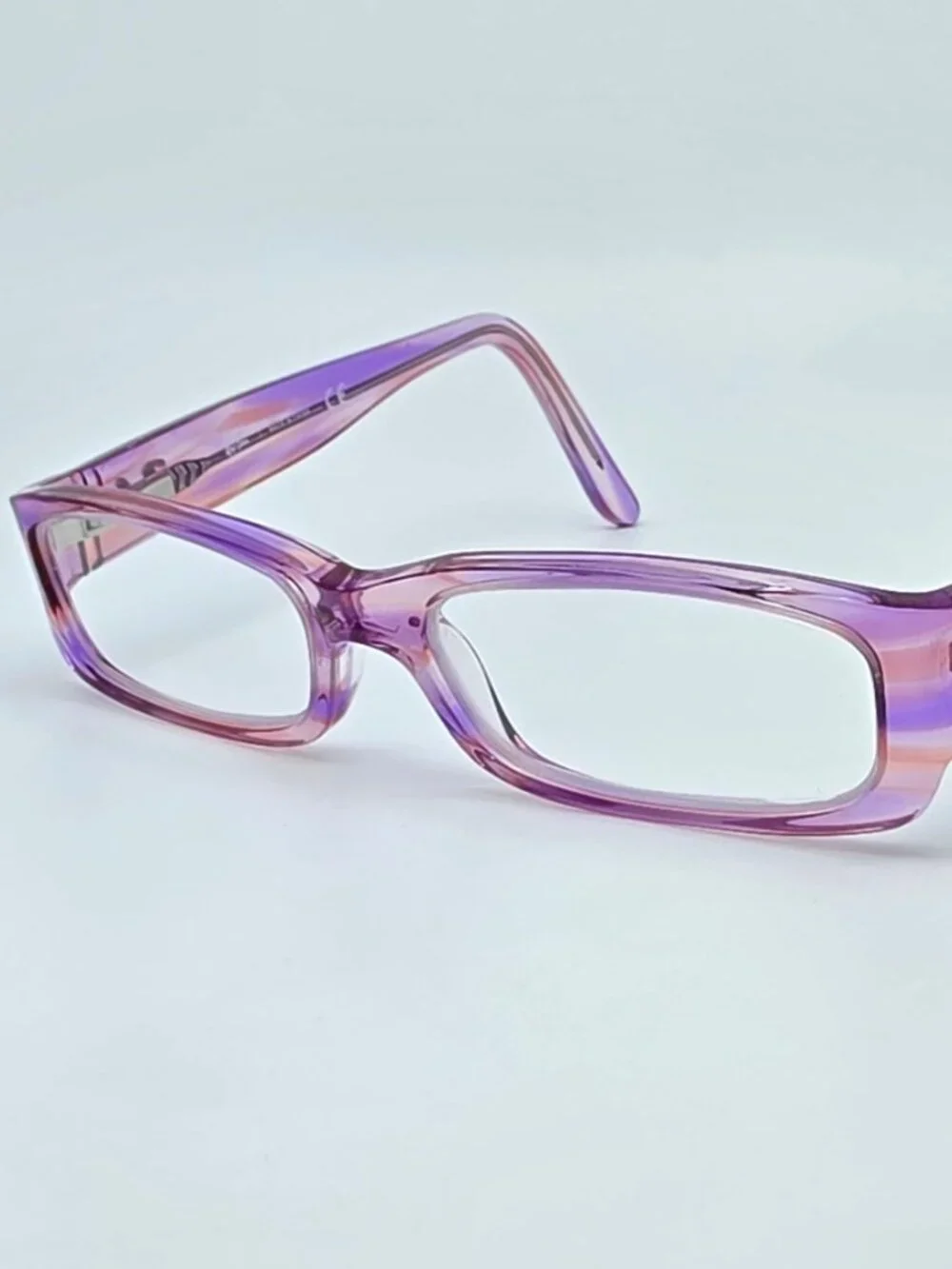 Ray-Ban Jr. RB1512 3530 Purple Pink Crystal Stripe Kids Eyeglasses Frame 46mm